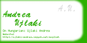 andrea ujlaki business card
